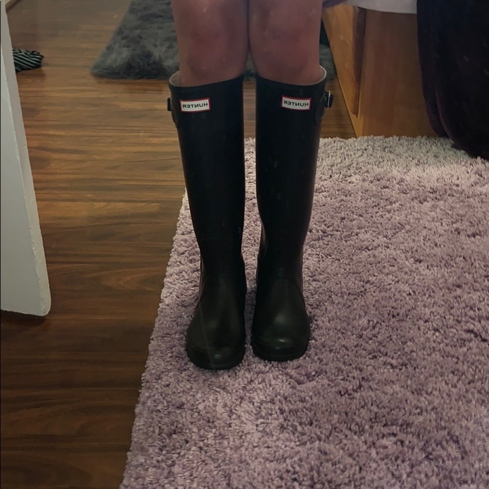 TALL MATTE BLACK HUNTER RAIN BOOTS🖤🖤🖤